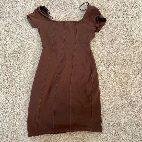 Forever 21 Brown Peek-A-Boo Bodycon Dress - Picture 4 of 6